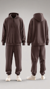 Conjunto de Sudadera con Capucha y Pantalones de Estilo Moderno Personalizado / Sudadera con Capucha Extra Grande y Pantalones Rectos / Conjunto Masculino de Alta Calidad en Color Sólido - Product Image 6