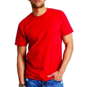 Camiseta Roja de Manga Corta con Cuello Redondo para Hombre, con Logotipo de Alas Estampado, de Algodón Jersey, Corte Casual, Largo Regular - Product Image 1