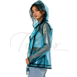 Manteau de pluie transparent imperméable en EVA de haute qualité pour femmes et hommes, portable et clair - Product Image 3