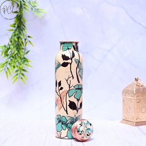 Handmade Copper <b>Water</b> <b>Bottle</b> <b>750ml</b> 950ml 1000ml Food Grade Reusable Metal <b>Bottle</b> Wholesale Supplier - Product Image 4