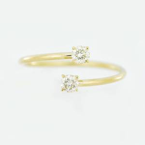 Anillo de Diamantes Cultivados en Laboratorio de 0.20 CT con 2 Piedras en Oro de 18K |   Anillo de Diamantes Toi Et Moi con Certificado IGI |   Elegante Joyería para Aniversario de Bodas - Product Image 4