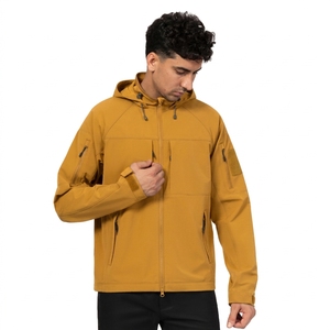 Chaqueta de Trabajo Estilo Safari para Hombre, Color Verde Oliva, con Capucha, Resistente al Viento, Cierre de Cremallera y Múltiples Bolsillos, Corte Regular, para Invierno - Product Image 6