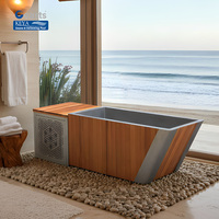Suite de Bain de Glace Biohacking Avancée avec Doublure en Acier Inoxydable 316, Chiller Intégré en Cèdre Rouge, Pod de Bien-être Holland Garden