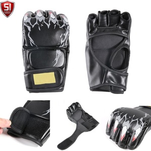 ถุงมือชกมวยหนังวัวสีขาว สำหรับฝึกซ้อม MMA ศิลปะการต่อสู้ แบบเต็มนิ้ว ปิดด้วยแถบตีนตุ๊กแก ใช้ได้ทั้งชายและหญิง รับสกรีนโลโก้ ถุงมือสำหรับมวยอาชีพ 14 ปี - Product Image 5