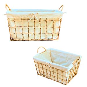 High-Quality Natural Water Hyacinth Seagrass Rattan Bamboo <b>STORAGE</b> <b>BASKET</b> with 2 Handles for Laundry and Toy <b>Storage</b> - Product Image 1