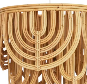 Lámpara Colgante de Lujo de Ratán Tejido a Mano con Diseño en Cascada, Lámpara de Techo Bohemia para Sala de Estar - Product Image 4