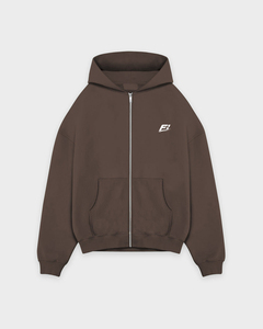 Sweat-shirt à capuche pour homme, coupe ample, entièrement zippé, couleur unie, coton French Terry, style décontracté streetwear, avec poche avant - Product Image 6
