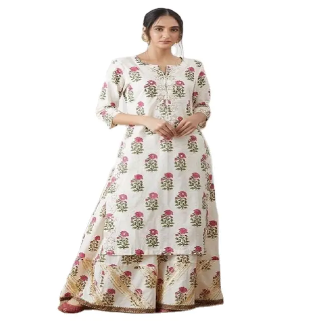 डिजाइनर कुर्ती भारतीय शैली में लंबी पोशाक शैली में अलग अलग रंग और काम पटियाला शैली