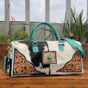 Fabricants de LOGO OEM, sacs de voyage en cuir de vachette personnalisés, faits à la main, grands et petits sacs de voyage, trousse de toilette et sac à dos, ensemble de bagages - Product Image 5