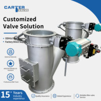 Vanne papillon de ventilation haute température à 3 voies DN50-DN2000 en acier au carbone et acier inoxydable à bride ronde pour désulfuration de chaudière