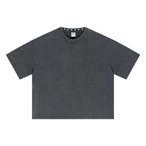 Nouveauté été : Manches amples en coton pur, tricotées respirantes, style rétro, personnalisées, de haute qualité, avec détails perforés, couleur unie, décontractées - Product Image 6