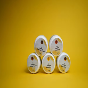 Kit Facial Luxueux Golden Glow 5-en-1 Anti-Âge Éclaircissant Nettoyage en Profondeur Exfoliation Crème de Massage Masque Facial pour Tous Types de Peau - Product Image 4