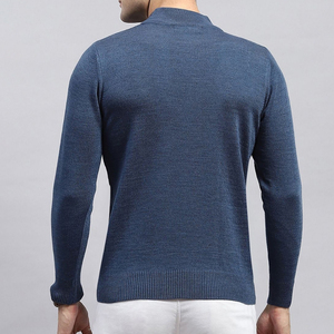 T-shirt pull col montant en coton 100 % côtelé respirant et écologique pour homme, coupe oversize, vente en gros - Product Image 6