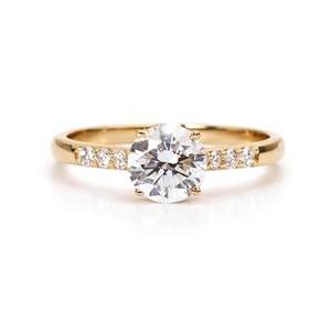 Bague de fiançailles pour femme en or massif 10K 14K 18K certifiée IGI, diamant de laboratoire taille brillant rond, E VVS 0.92 CT, style tendance - Product Image 2