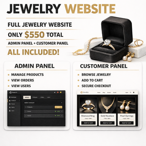 Site Web de bijoux personnalisés avec panneau d'administration et d'utilisateur, marketing numérique, e-mail et expédition - Product Image 2
