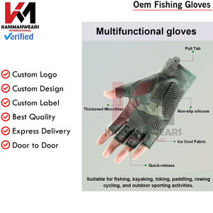 Gants de pêche durables pour hommes, paume renforcée, adhérence des doigts, rembourrage absorbant les chocs, tissu respirant à séchage rapide, imperméables - Product Image 2