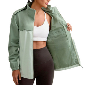 Custom Women's <b>Lightweight</b> Waterproof Hooded <b>Jacket</b> OEM Breathable Outdoor <b>Running</b> Windbreaker Full Zip Activewear Supplier USA - Product Image 5