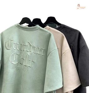 T-shirt décontracté 100 % coton multicolore à manches courtes, coupe ajustée, en toile, imprimé sérigraphié, séchage rapide et respirant - Product Image 1