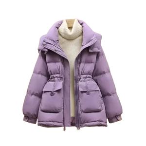 Veste de canard blanc d'hiver pour femmes nouveau manteau bouffant Glacier Gem à la mode matériau en tissu de Style Bomber mi-long - Product Image 1