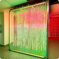 Luces de Proyección LED 3D en Forma de Cubo DMX512, Direccionables, 4096 Píxeles, Interactivas, para Espectáculos de Iluminación, Fiestas, Discotecas