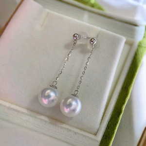 Exquisite Two-Set Women's Fine <b>Dangle</b> <b>Earrings</b> Cross-Border Popular with Fashionable Light Luxury Elegant <b>Pearl</b> Zircon Design - Product Image 1
