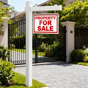 Insegna da Giardino in Vinile UPVC per Agente Immobiliare, 6 Piedi - Product Image 1