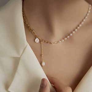 Collar de Gargantilla de Lujo de Alta Gama para Mujer, Perla Natural de Agua Dulce, Diseño de Capas de Cuentas Ligeras, Moda de Alta Gama - Product Image 1