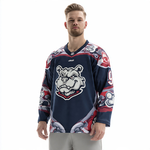 High Quality Men's Ice Hockey Wear Sublimated Ice Hockey Jerseys Custom Reversible Hockey Jerseys Perfect For Training Wholesale - Product Image 2