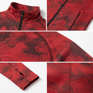 Men <b>Camouflage</b> Printed Compression <b>Jacket</b> with Front Logo Slim Fit Yoga Workout Sports <b>Jacket</b> Breathable Anti-Bacterial - Product Image 6