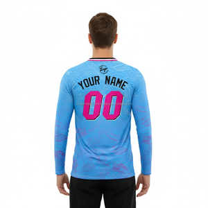 เสื้อยืดพิมพ์ลายแขนยาวมีสไตล์ออกแบบได้ตามต้องการเสื้อผ้าแบบระเหิดสั่งแบบออนไลน์จำนวนมาก - Product Image 4