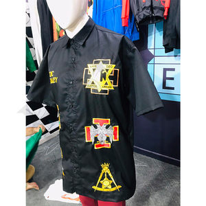 Camisa Negra Personalizada Shriners – Bordado “I Am Our Mystic Temple 2002” Regalia Masónica - Product Image 2