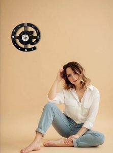 Wooden AA <b>Battery</b> Powered Hanging Wall <b>Clock</b> Quartz Analog Round Custom Size Modern Design for Living Room Home Decor - Product Image 2