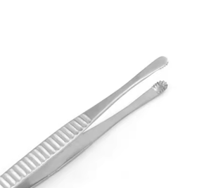 Pinzas de laboratorio multiusos para disección de tejidos, tipo Kocher rectas 1x2 con punta roma y dientes de rata, de calidad premium - Product Image 2
