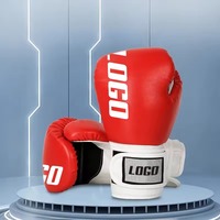 Gants de boxe Muay Thai Pro Sanda 10oz-16oz en cuir PU, logo personnalisé, antidérapants, respirants, avec fermeture de haute qualité
