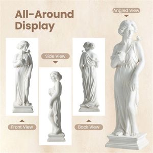 Statua da Esterno in MgO da 80 cm Resistente alle Intemperie, Elegante Scultura della Dea Greca per Patio, Prato o Giardino - Product Image 6