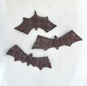 Best Selling Products 2022 in USA Amazon Halloween wicker wall decor Hanging scary bats From Vietnam