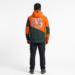 Mens Custom Coated Streetwear 3-Layer Nylon Ripstop <b>Waterproof</b> Stand Zipper Hunting <b>Jacket</b> Color Block Front Outerwear OEM - Product Image 2