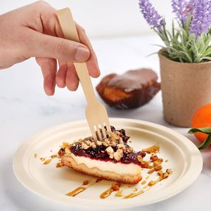 100 Cubiertos Desechables de Bambú Natural, Utensilios Biodegradables y Ecológicos para Fiestas y Eventos al Aire Libre - Product Image 3