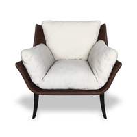 Fauteuil de loft moderne très vendu, design contemporain, fauteuil une place pour salon, dossier en contreplaqué, pieds en acier, meilleur prix, OEM