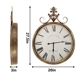 Beshore นาฬิกาควอทซ์หน้าเดี่ยวพร้อมเข็มโลหะติดผนังสำหรับตกแต่งงานแต่งงาน - Product Image 6