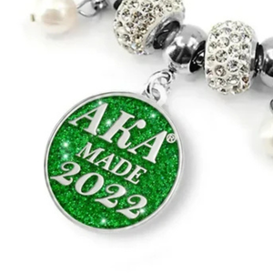   Bracelet pour femme élégant vert et argenté, bijou tendance, accessoire de poignet de qualité supérieure, inspiré des sororités, collection 2022 - Product Image 6