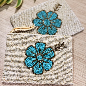 Nouvelle pochette à monnaie perlée tendance pour femme, accessoire de soirée brodé, pour ranger l'argent et les cartes - Product Image 3