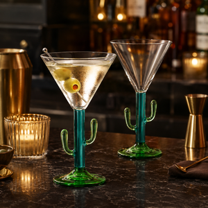 Verres à cocktail transparents en borosilicate faits à la main de 250 ml, sans plomb, coupe Martini, verres à Margarita, verrerie de bar réutilisable en gros - Product Image 6