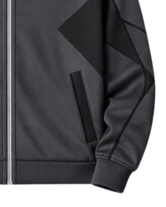 Manufacturer Custom Men Charcoal Grey Contrast Panel Tracksuit Set Full Zip Jacket & <b>Jogger</b> Pants Custom Manufacturer Sportswear - Product Image 3