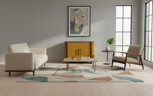 Buffet moderne à 2 portes en chêne massif pour salon - Rangement résistant à l'eau avec design minimaliste - Product Image 3