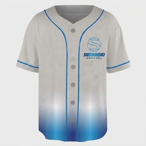 Uniformes Deportivos Personalizados con Sublimación, Logotipo Impreso, Camisetas de Béisbol/Sóftbol Antibacterianas 100% Poliéster de Manga Corta con Nombre del Equipo - Product Image 3