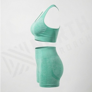 Ensemble de yoga pour femmes, vêtements de sport, leggings de fitness, soutiens-gorge, vêtements sans couture, vêtements respirants, tenue de sport - Product Image 3