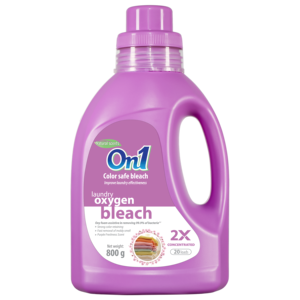 Détergent liquide blanchissant à l'oxygène On1 Color Safe 800g 2X concentré, parfum fraîcheur violette, lavage en machine - Product Image 2