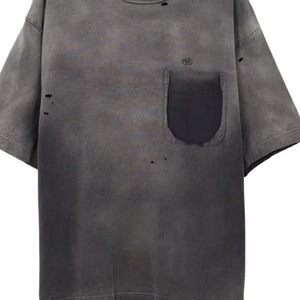 T-shirt déchiré tendance en matière de qualité supérieure, prix d'usine, pour hommes, style décontracté streetwear, t-shirts oversize pour hommes - Product Image 5