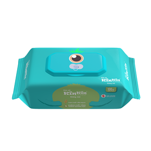 Lingettes pour bébé Kinkin 100% naturelles à l'extrait antibactérien, 100 pièces, non tissées - Product Image 1